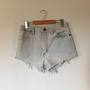 Vintage Light Wash Wrangler Cutoff Shorts